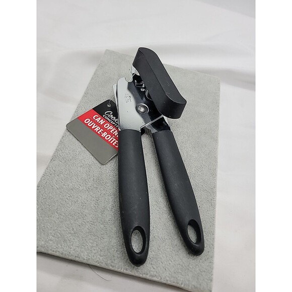 New 7.5" Tall Manual Compact Cooking Kitchen Can Opener Silver Black - Picture 1 of 10